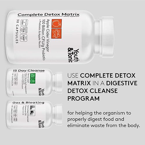 Gut Cleanse & Detox Pills | Restore Healthy Intestinal Flora Preventing Digestive Imbalance | Support for Body Cleanse or Weight Management Programs | Supplement for Men & Women