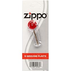 Zippo 2406N576 Flints, 1 card of 6 flints
