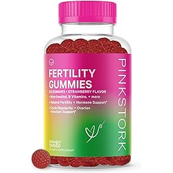 Pink Stork Fertility Gummies: Strawberry Fertility Supplements for Women, Healthy Cycles, Fertility Prenatal Vitamin, Inositol Vitamin B6 Folate, Hormone Balance for Women, Women-Owned, 90 Gummies