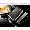 tlhaoa Cigarette Case Stylish Leather Surface Metal Box for 20 Cigarettes Cigarette Box for Men and Women Ideal Gift for Smoker 2 Boxes 84mm Regular SizeBlack Brown