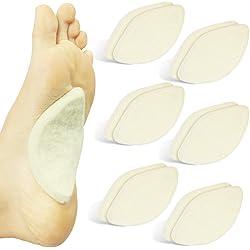 ViveSole Arch Support Pads 12 Pack Adhesive Felt Foot Insert - Men Women - for Shoes, Sandals, Flip Flops, Boots, High Heels, Flat Feet, High Arches, Plantar Fasciitis