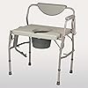 Homecraft Deluxe Bariatric Drop Arm Commode, Strong, Sturdy, Durable, Safe, Spacious, and Padded Commode Designed for Patients Who Struggle with Obesity Up to 1000 Pounds, Easy-to-Assemble