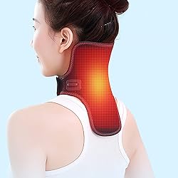 USB Neck Heating Pads, Heated Neck Wrap Therapy Thermal Heating Neck Pad for Neck Pain Stiffness Relief