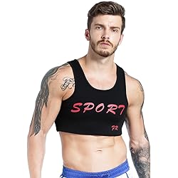 IYUNYI Men's Neoprene Brace Vest Chest Support Strap Protective Gear Fitness Sports Injury Prevention and Recovery L