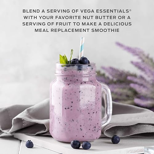 Vega Essentials Plant Based Protein Powder, Mocha, Vegan, Superfood, Vitamins, Antioxidants, Keto, Low Carb, Dairy Free, Gluten Free, Pea Protein for Women and Men,1.4 Pounds 18 Servings