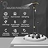 ispuoocti Smart Alarm Walking Cane for Men & Women, Telescopic and Adjustable Walking Sticks for Seniors, USB Direct Charge, with LED Light, One Cane for Three Purposes, Light and Stable