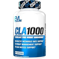 Evlution Nutrition CLA 1000, Conjugated Linoleic Acid, Weight Loss Supplement, Metabolism Support, Stimulant-Free 90 Servings