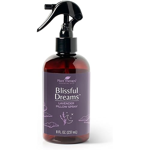 Plant Therapy All Natural Blissful Dreams Lavender Pillow and Linen Spray, Powered by Essential Oils, Aromatherapy Spray, 8 oz
