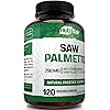 NutriFlair Saw Palmetto Extract 750mg, 120 Capsules - Natural Prostate Supplement & Berry Health Support - Helps Block DHT to Prevent Hair Loss and Helps Reduce Frequent Urination, for Women and Men
