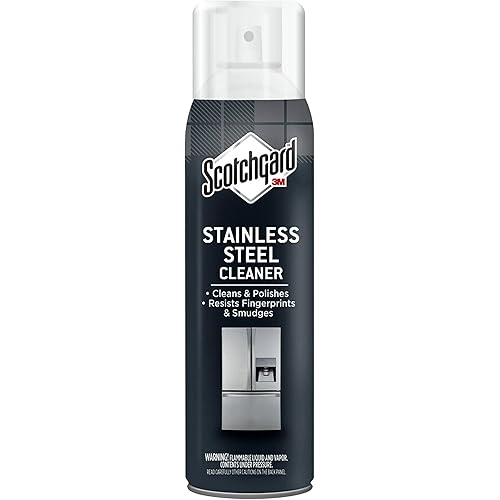 Scotchgard Stainless Steel Cleaner Resists Fingerprints & Smudges, No Drip Foam, 17 Fl Oz