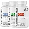 3pk Detox Cleanse Kick Off Weight Management | Colon Cleanser Water Loss Pills w Dandelion ACV Full Body Detox Probiotics | Flat Stomach & Waist Line Reduction|Restart Metabolism Bloating Relief