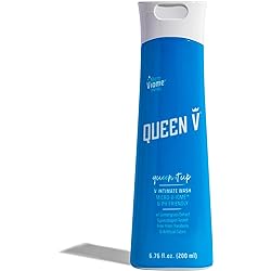 QUEEN V Queen it Up- Intimate Wash, pH friendly, daily use fresh and clean shower gel with lemongrass extract and lactic acid, gynecologically tested, recyclable bottle, 6.76 fl oz