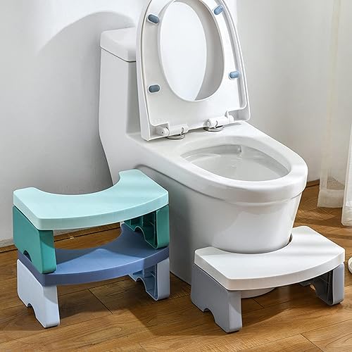 ZAANTA Bathroom Stool Bathroom Stool，Collapsible Toilet Squat Step Stool ，Chair Foot Seat Rest Bathroom Smitten Squat Aid Helper Anti-Slip Heightened Color : Green