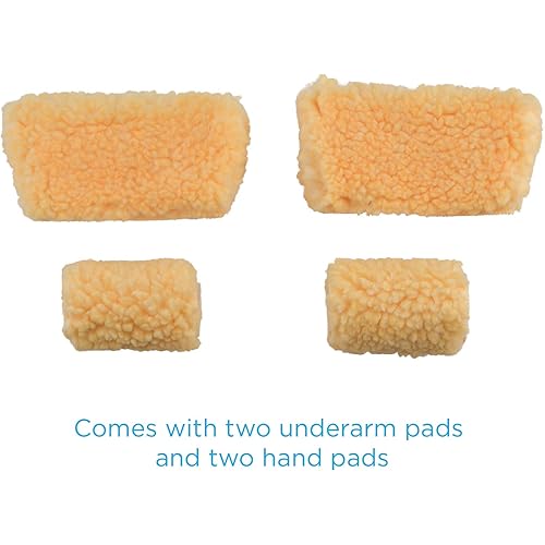 NOVA Medical Products Sheepskin Fleece Crutch Pads, Universal Fit Padded Cushion Fleece Accessories for Underarm Crutches, One Pair Each of Underarm and Hand Grip Covers, Washable