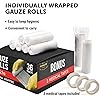 Premium Gauze Rolls - Pack of 36 - [Individually Wrapped] - 3” x 4.1 yd Rolled Gauze 3 Free Bonus Tapes