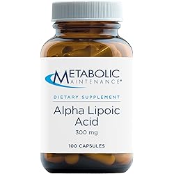 Metabolic Maintenance Alpha Lipoic Acid - 300mg ALA Supplement - Antioxidant Support for Nerve Liver Health 100 Capsules