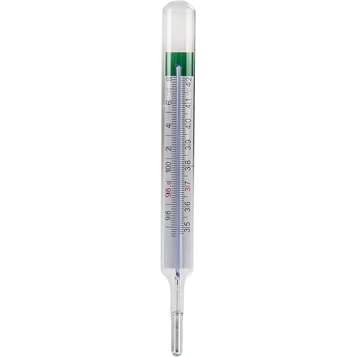 Geratherm Mercury Free Oral Glass Thermometer, Pack of 2