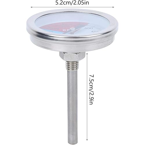 BBQ Thermometer Stainless Steel Thermometer Temperature Guage Cooking Temperature Household with Clear dial Scale for Home Kitchen use