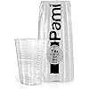 PAMI 7oz Clear Plastic Cups [Pack of 100] - Disposable Drinking Glasses Bulk - BPA-Free Party Cups For Iced Tea, Smoothies, Jello, Punch, Cocktails & Cold Drinks- Throw-Away Mouthwash, Bathroom Cups