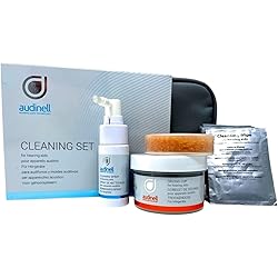 Audinell Hearing Aid Cleaning Kit | Starter Set | Incl. Wipes, Spray, Brush, Dry Cup, Desiccant | Accessories to Clean & Dehumidify Hearing Aids, Airpods, Earbuds, Earplugs, in-Ear Monitors IEMs