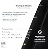AquaSonic Black Series Ultra Whitening 40,000 VPM Rechargeable Electric Toothbrush – ADA Accepted - Wireless Charging Glass - 6 Proflex Brush Heads & Travel Case – 4 Modes & Smart Timer -Sonic