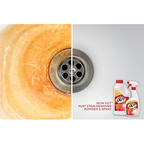Iron OUT Rust Stain Remover Automatic Toilet Bowl Cleaner Tablets, Powerful Gel Spray and Powder