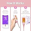 Easy@Home Smart Basal Thermometer, Large Screen and Backlit, FSA Eligible, Period Tracker with PremomiOS & Android - Auto BBT Sync, Charting, Coverline & Accurate Fertility Prediction #EBT-300
