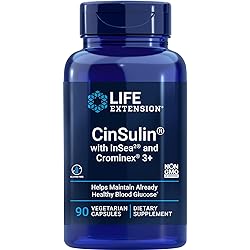 Life Extension CinSulin with InSea2 and Crominex 3, 90 Vegetarian Capsules