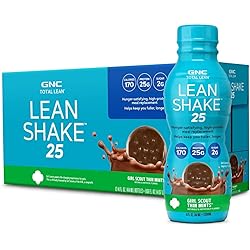 GNC Total Lean | Lean Shake 25, To Go Bottles | Low-Carb Protein Shake to Improve Weight Loss & BMI | Girl Scouts Thin Mints | 12 Pack
