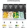 XL Weekly Pill Organizer 2 Times a Day, Fullicon Extra Large Daily Pill Cases Oversized AM PM Pill Box Twice a Day for VitaminFish OilPillsSupplements
