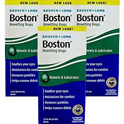 Bausch Lomb Boston Rewetting Drops - 0.33 oz, Pack of 4