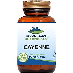 Cayenne Pepper Capsules - 90 Kosher Vegan Caps - Now with 500mg Organic Cayenne Pepper Powder