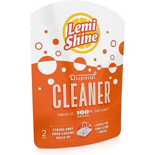 Lemi Shine Garbage Disposal Cleaner and Deodorizer Powered By Citric Acid | Foam Cleaner For Kitchen Garbage Disposal with a Natural, Fresh Lemon Scent 2 Count