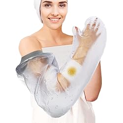 Waterproof Cast Covers for Shower Arm Adult, Watertight Seal Full Arm Cast Protector, Long Arm Cast Cover for Wounded Elbow Wrist Hand Finger Forearm
