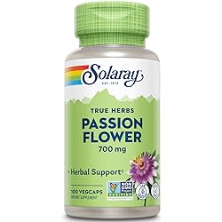 Solaray Passion Flower Aerial Extract 700mg | Healthy Relaxation & Focus Support | May Help Calm Mental Chatter & Restlessness | 100 VegCaps
