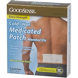 GoodSense Extra Strength HotCold Medicated Patch, Menthol 5%, 5 Count