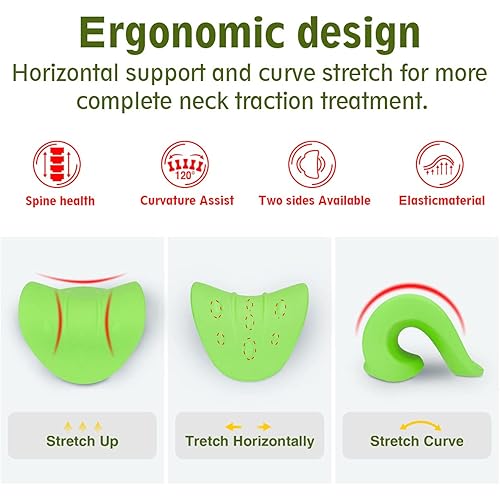 Neck Stretcher Pillow for TMJ Pain Relief - HONGJING Neck Cloud Cervical Traction Device for Neck & Shoulder Relaxation