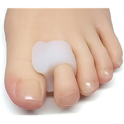 ZenToes Gel Toe Separators for Overlapping Toes, Bunions, Big Toe Alignment, Corrector and Spacer - 4 Pack White