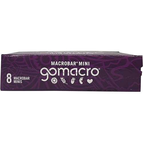 GOMACRO Organic Peanut Butter Chocolate Chip Mini MacroBars 8 Pack, 7.1 OZ
