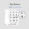 JeKaVis JF11W Big Button Corded Phone for Elderly Amplified Phones for Hearing Impaired Seniors with Loud Handsfree Speakerphone