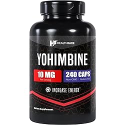 fhc Yohimbine HCL 10mg | 240 Capsules | Max Potency Formula | Non-GMO | Gluten-Free