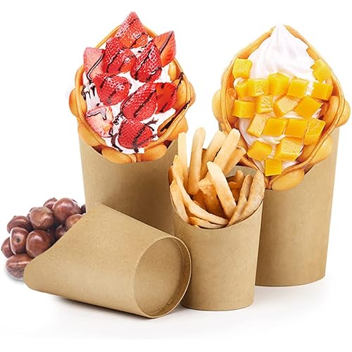 Cabilock 100pcs Corn Cup: Appetizers Fairs Xxcm Puff Trays Picnic Cream Supplies Bags Cups, Baby Ing Oz Take- Out Home Wrap Lovers Shop Party for Holder
