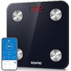 RENPHO Scale for Body Weight, Digital Weighing Elis 1 Scales with Body Fat and Water Weight, Smart Bluetooth Body Fat Measurement Device, Body Composition Monitor with Smart App, 396lbs