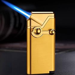 Creative Lnflatable Point Pipe Oblique Fire Rocker Arm Blue Flame Direct Punching Windproof Lighter