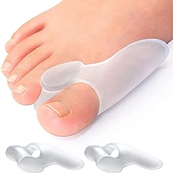 Promifun Bunion Cushion Protector, 10 Packs of Bunion Corrector Pads with Separator for Big Toe, Gel Shield for Foot Pain Relief, Calluses, Corns