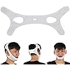 Chin Rest Breathing Correction Strap, Chin Strap for Snoring Mesh V Face Belt for Bedroom Apartment for Summer Sleeping WomanWhite