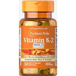Puritan's Pride Vitamin K-2 MenaQ7 50 mcg-30 Softgels