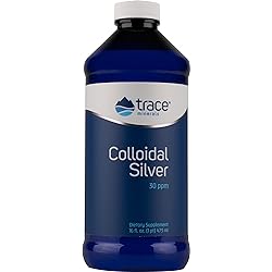 Trace Minerals Vegan Colloidal Silver 16 oz | Bio-Active Silver Hydrosol Liquid Mineral Supplement for Immune Support | Certified Organic, Natural & Pure, 30 PPM