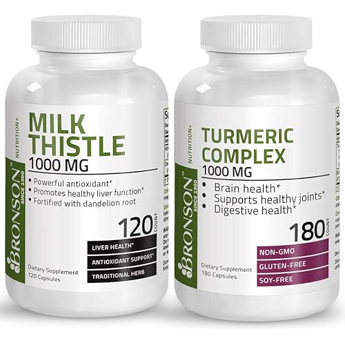 Turmeric Curcumin with BioPerine High Potency Joint Support Milk Thistle 1000mg Silymarin Marianum & Dandelion Root
