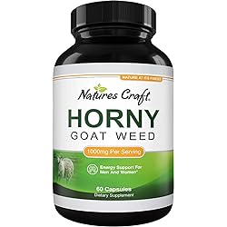 Horny Goat Weed Extract - Enhanced Strength Drive Size Stamina and Power Complex with Horny Goat Weed for Men and Women Plus Saw Palmetto L Arginine and Longjack Tongkat Ali Extract